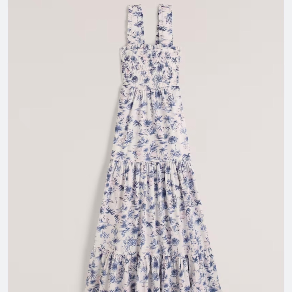 Abercrombie Smocked Bodice Easy Maxi Dress